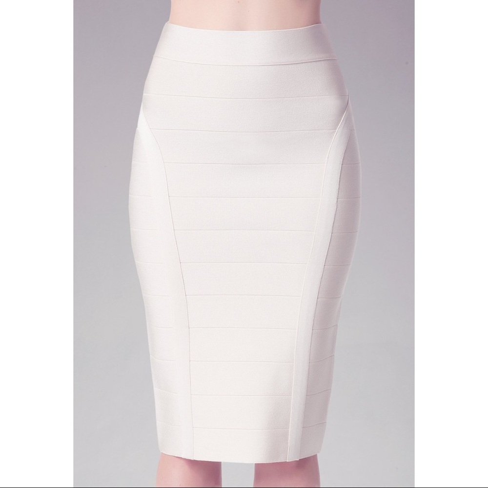 Bebe white bandage skirt size XS